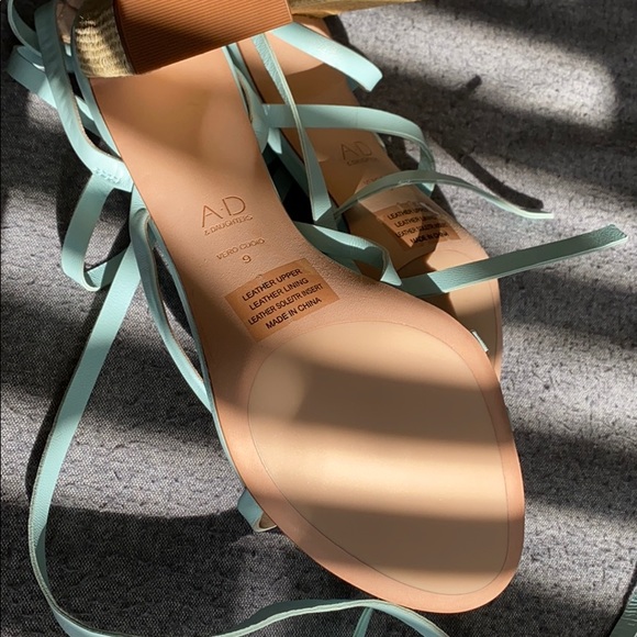 Turquoise strappy heels - Picture 3 of 3